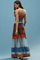 Maeve Striped Sheer Maxi Skirt