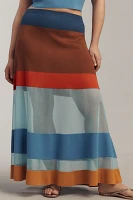 Maeve Striped Sheer Maxi Skirt