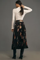 Ranna Gill Aria Pleated Midi Skirt