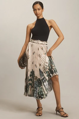 Ranna Gill Aria Pleated Midi Skirt