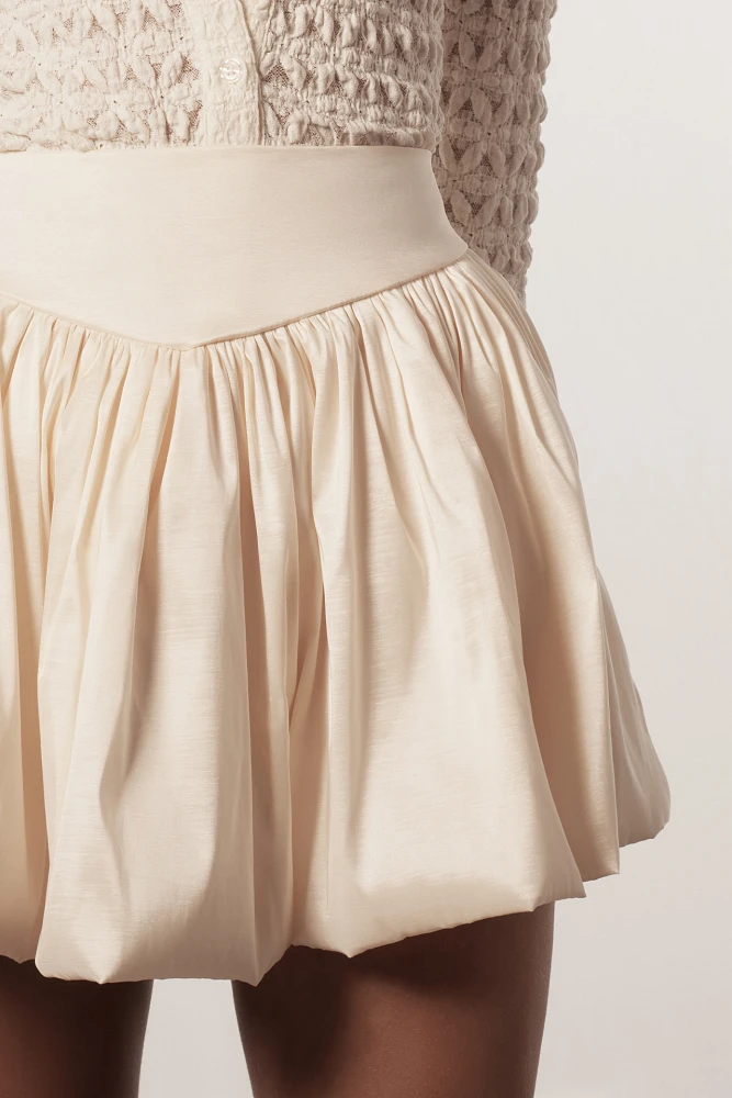 Tach Clothing Taffeta Bubble Mini Skirt