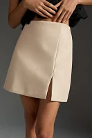 By Anthropologie Micro Mini Faux Leather Skirt