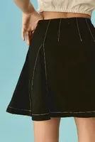 Maeve Contrast Mini Skirt