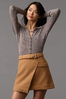 Maeve Belted Wrap Mini Skirt