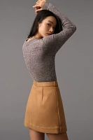 Maeve Belted Wrap Mini Skirt