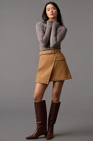 Maeve Belted Wrap Mini Skirt