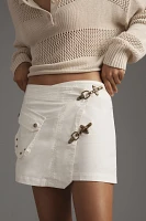 By Anthropologie Hardware Utility Mini Skirt