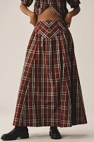 Maeve Drop-Waist Taffeta Maxi Skirt