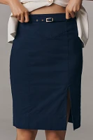 By Anthropologie Belted Pencil Skirt: Magic Fabric Edition