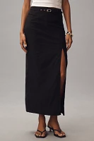 By Anthropologie Side-Slit Column Midi Skirt