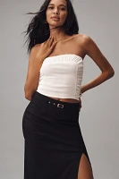 By Anthropologie Side-Slit Column Midi Skirt