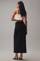 By Anthropologie Side-Slit Column Midi Skirt
