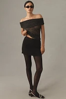 Maeve Slim Front-Slit Micro Mini Skirt