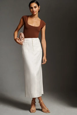 The Colette Maxi Skirt by Maeve: Linen Edition