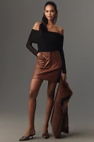 The Colette Skirt by Maeve: Faux Leather Mini Edition