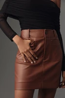 The Colette Skirt by Maeve: Faux Leather Mini Edition