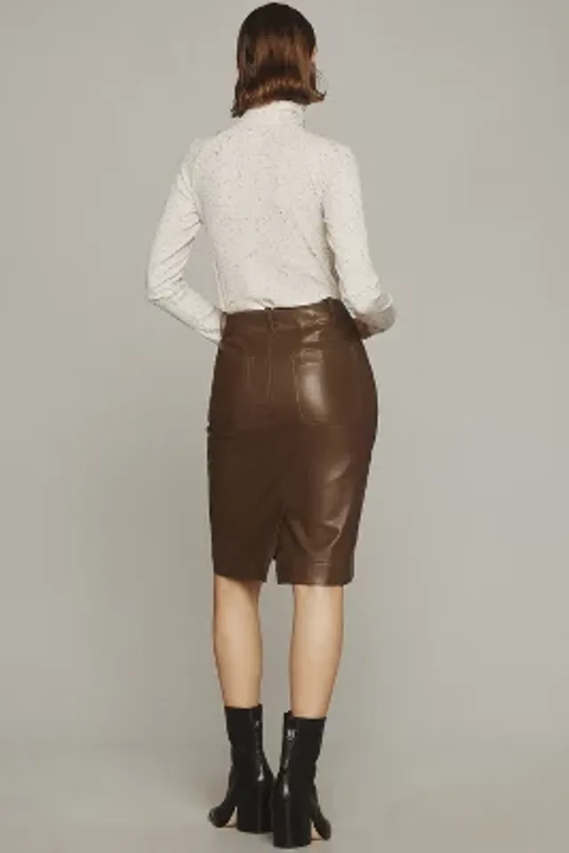 The Colette Faux Leather Mini Skirt by Maeve