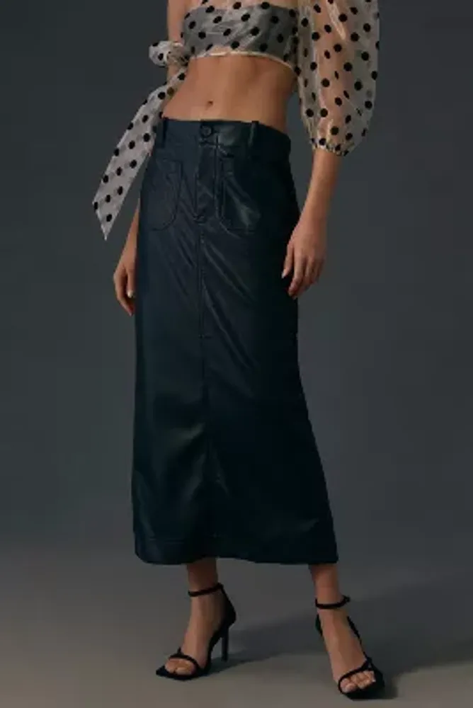 The Colette Faux Leather Maxi Skirt by Maeve