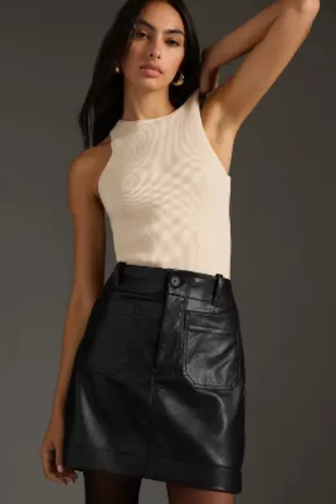 The Colette Faux Leather Mini Skirt by Maeve
