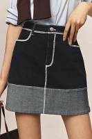 Avec Les Filles Denim Mini Skirt