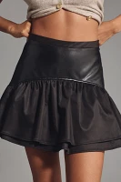 Avec Les Filles Faux-Leather Mini Skirt