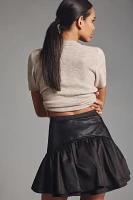 Avec Les Filles Faux-Leather Mini Skirt