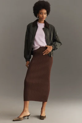 WAYF Rib Midi Skirt