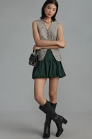 WAYF Taffeta Bubble Mini Skirt