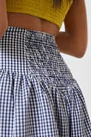 Hutch High-Waisted Gingham Midi Skirt