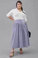 Hutch High-Waisted Gingham Midi Skirt