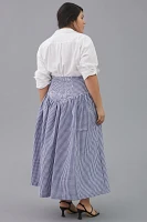 Hutch High-Waisted Gingham Midi Skirt