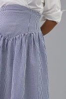 Hutch High-Waisted Gingham Midi Skirt