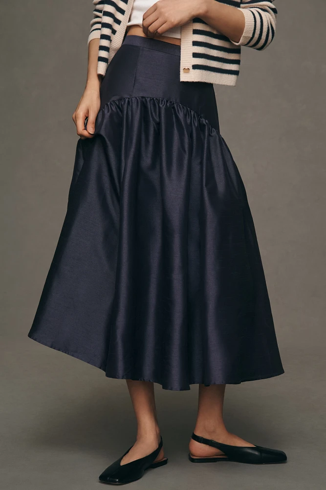 Hutch Drop-Waist Midi Skirt