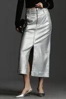 Pilcro Structured Column Midi Skirt