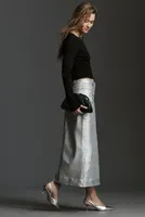 Pilcro Structured Column Midi Skirt