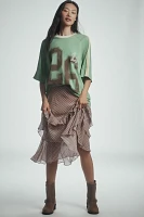 RIXO Preslee Tiered Ruffle Midi Skirt