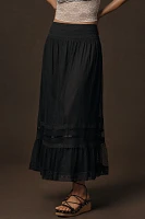 RIXO Tuta Tiered Lace Maxi Skirt