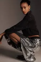 Stella Nova Sparkling Star Sequin Midi Skirt
