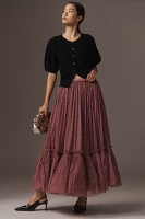 By Anthropologie Tiered Tulle Maxi Skirt