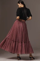 By Anthropologie Tiered Tulle Maxi Skirt