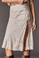 By Anthropologie Cutwork Slip Skirt