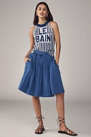 Maeve Bow-Front Pleated Knee-Length Skirt