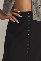 By Anthropologie Button-Front Knit Midi Skirt