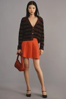 Maeve Pleated Scuba Mini Skirt