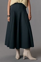 By Anthropologie Scuba Godet Maxi Skirt