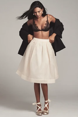English Factory Organza A-Line Midi Skirt