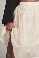 English Factory Organza A-Line Midi Skirt