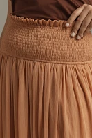 By Anthropologie Smocked Sheer Maxi Skirt