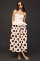 Maeve Cotton Poplin Pleated Midi Skirt