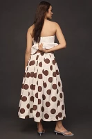 Maeve Cotton Poplin Pleated Midi Skirt